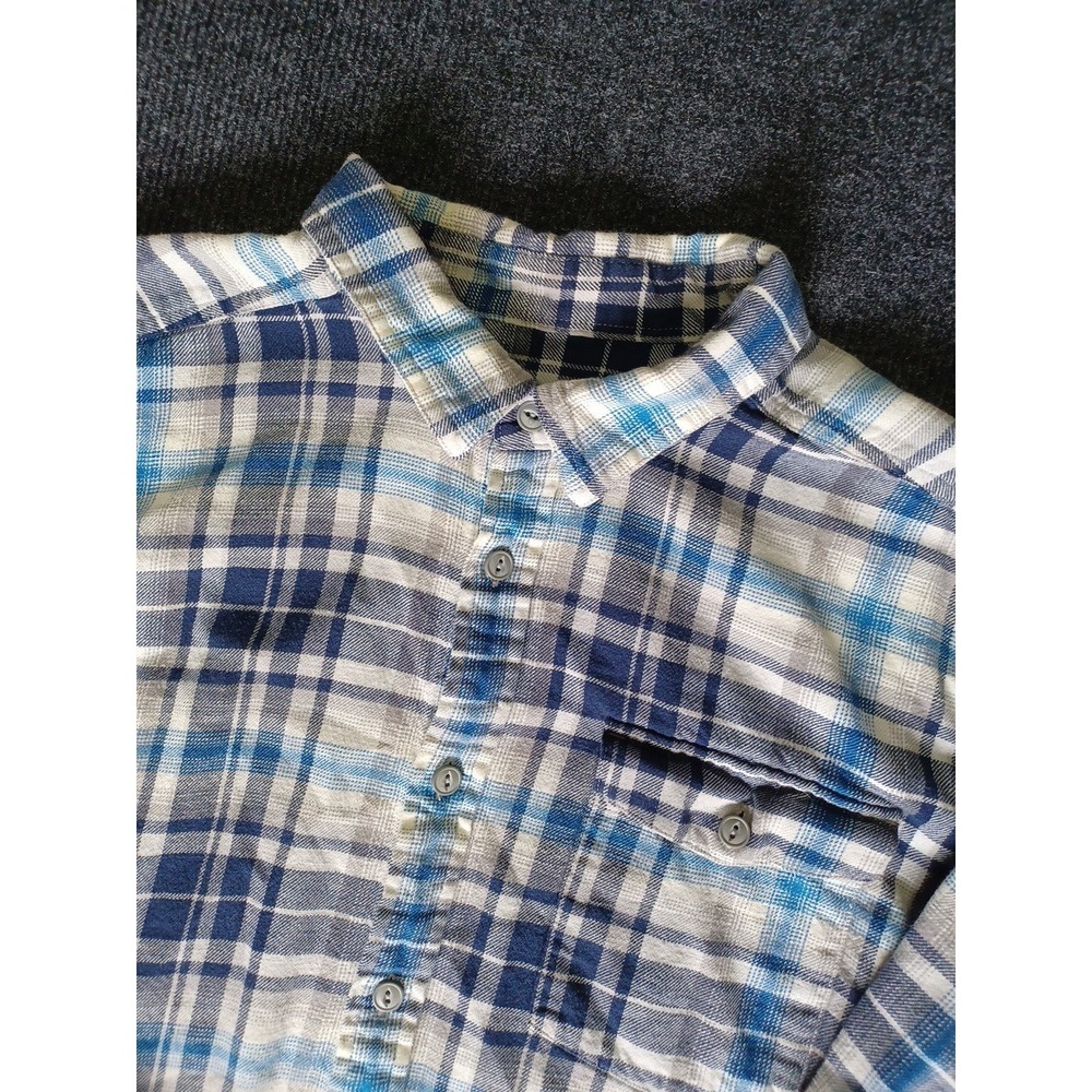 Patagonia Organic Cotton Mens Large Lightweight Fjord Fannel Shirt Lot Of 2